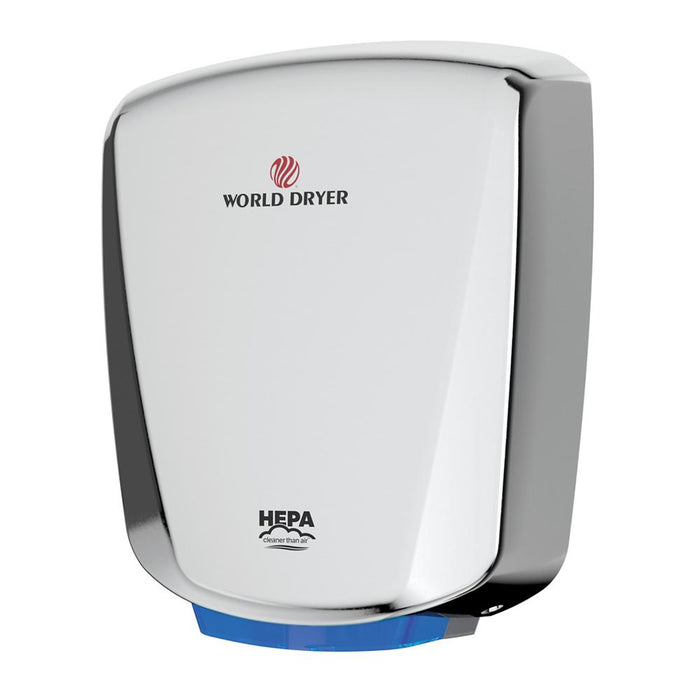 World Dryer Q-973A2 VERDEdri, Brushed Stainless Steel Surface-Mount ADA Hand Dryer, Universal Voltage