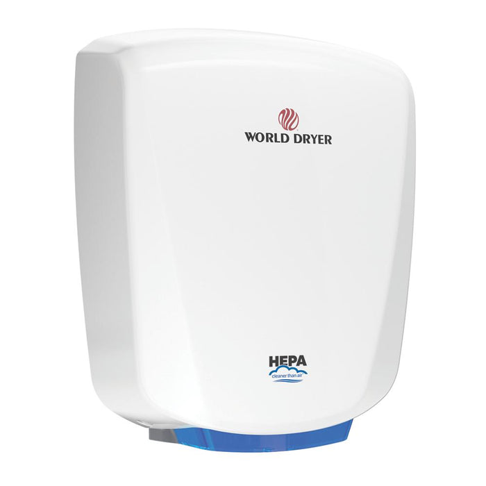 World Dryer Q-974A2 VERDEdri, Wall Mount ADA High-Speed Hand Dryer, Universal Voltage, White
