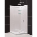 DreamLine DL-6150-01 Cornerview 36"D x 36"W x 76 3/4"H Framed Sliding Shower Enclosure in Chrome with White Base and Backwalls - Bath4All