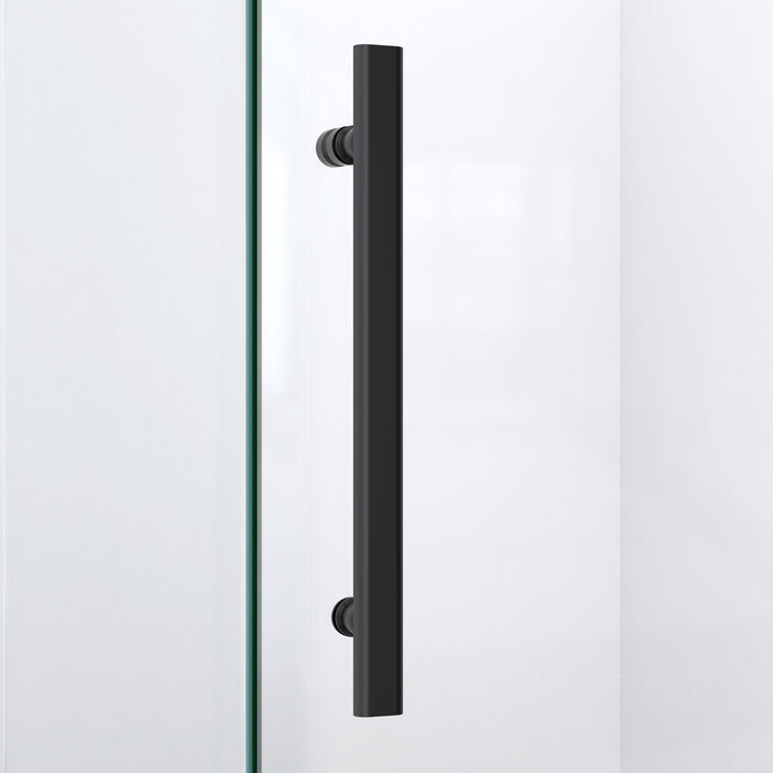 DreamLine DL-6062-09 Prism Plus 40" x 74 3/4" Frameless Neo-Angle Shower Enclosure in Satin Black with White Base