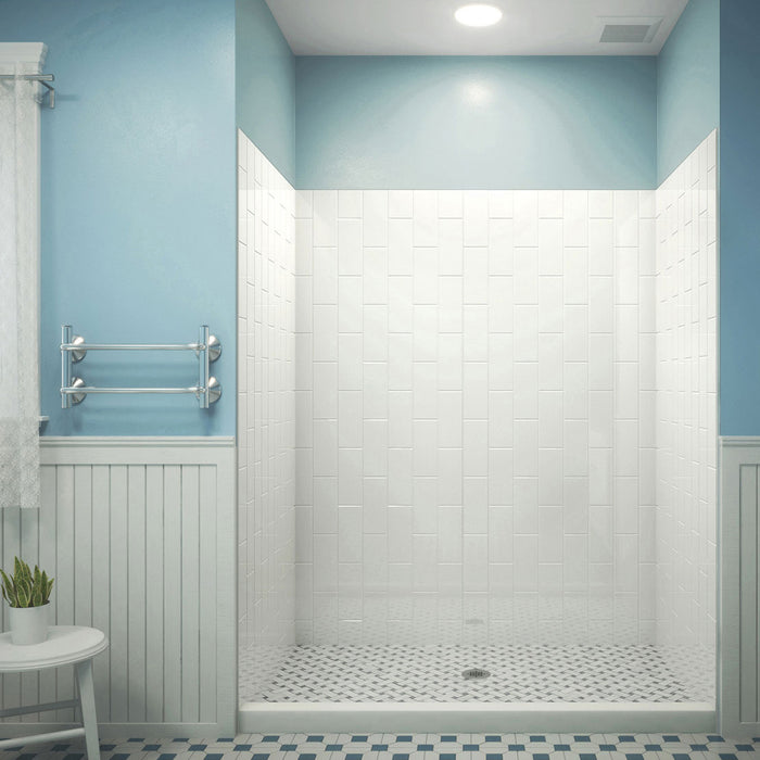Dreamline SHBW-1554760-00 QWALL-VS 50-54"W x 41-1/2"D x 76"H Acrylic Backwall Kit in White