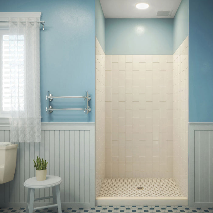 Dreamline SHBW-1532760-22 QWALL-VS 28-32"W x 41-1/2"D x 76"H Acrylic Backwall Kit in Biscuit