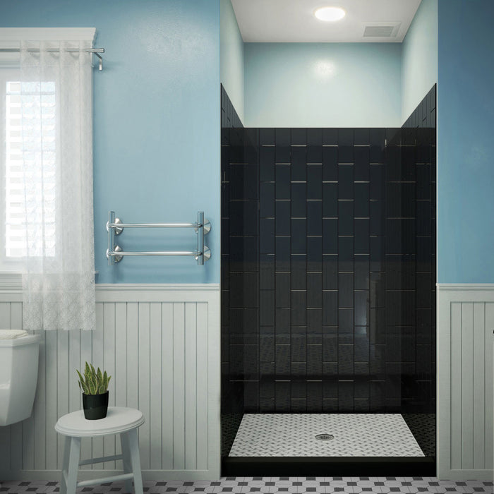 Dreamline SHBW-1532760-88 QWALL-VS 28-32"W x 41-1/2"D x 76"H Acrylic Backwall Kit in Black