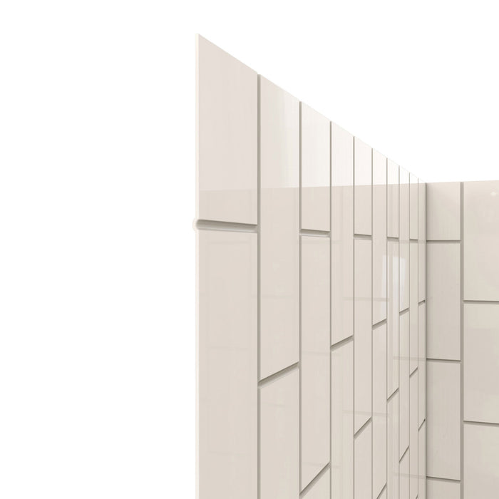 DreamLine DL-6526QC-22-01 Aqua-Q Fold 36" D x 36" W x 76 3/4" H Frameless Bi-Fold Shower Door in Chrome with Biscuit Base and Walls Kit