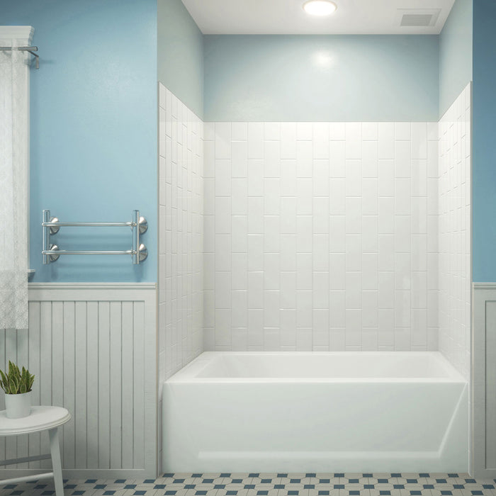 Dreamline SHBW-1560620-00 QWALL-VS 56-60"W x 36"D x 62"H Acrylic Backwall Kit in White