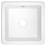 Rohl RC1818WH Shaws Classic Shaker Single Bowl 18" Square Fireclay Bar & Prep Sink
