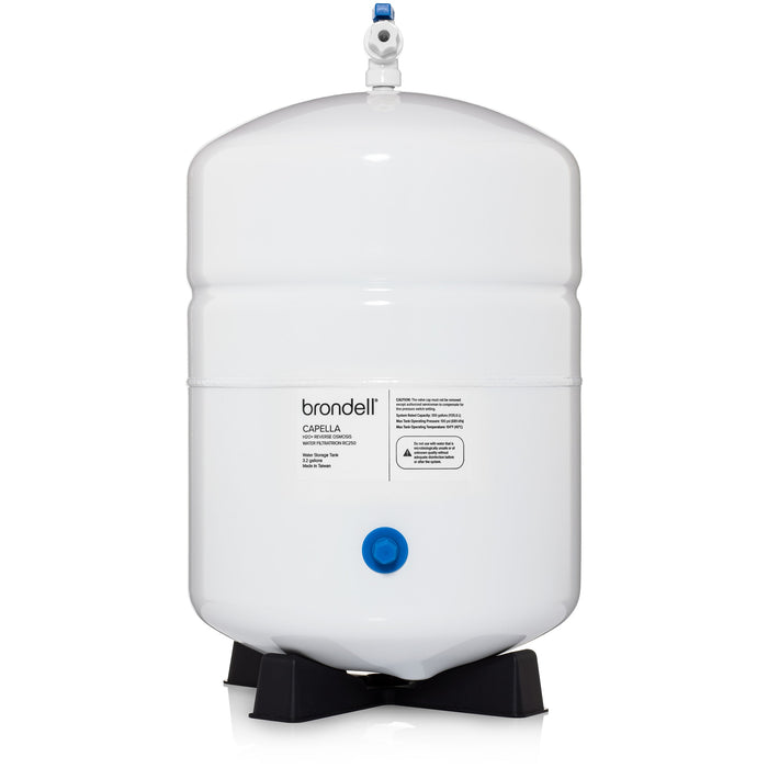 Brondell RC250 Capella white water-storage tank on its black support stand
