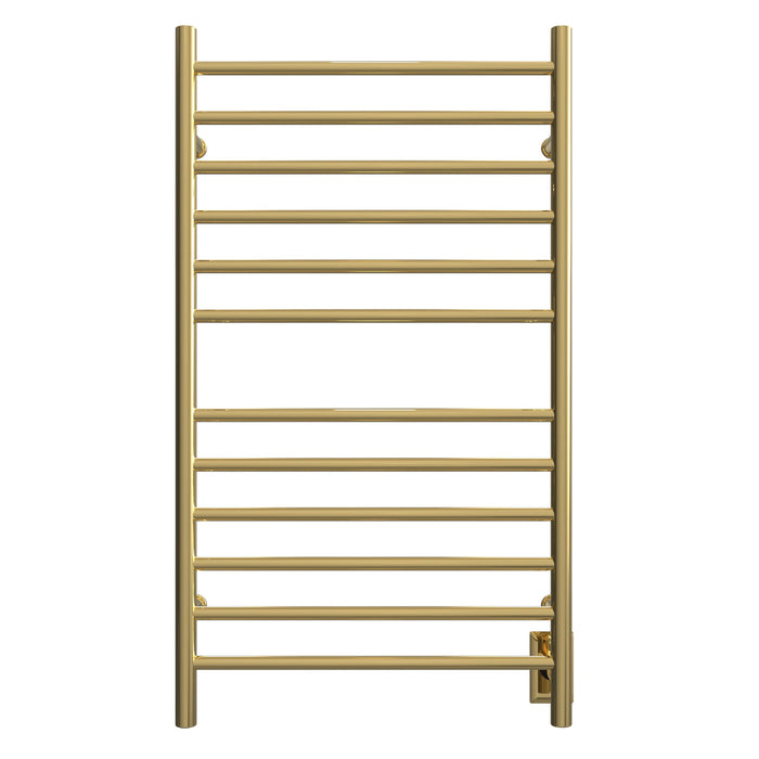 Amba RWHL-SPG Radiant Large Hardwired + Plug-in Combo Straight 12 Bar Towel Warmer in Polished Gold