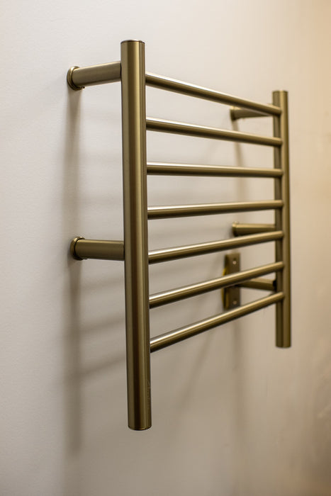 Amba RWHS-SBB Radiant Small Hardwired + Plug-in Combo 7 Bar Towel Warmer in Brushed Bronze