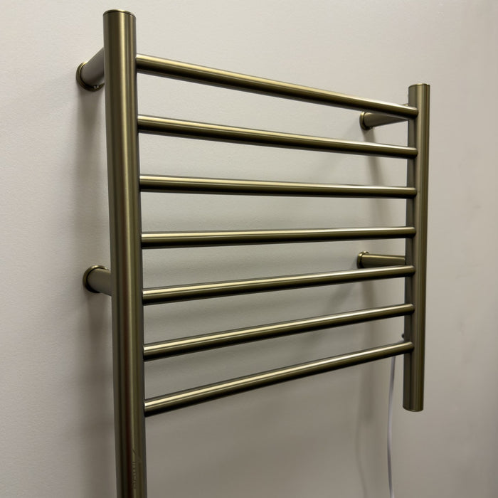 Amba RWHS-SBB Radiant Small Hardwired + Plug-in Combo 7 Bar Towel Warmer in Brushed Bronze