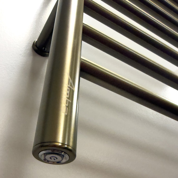 Amba RWHS-SBB Radiant Small Hardwired + Plug-in Combo 7 Bar Towel Warmer in Brushed Bronze