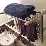 Amba RSH-P Radiant Shelf Hardwired + Plug-in Combo 8 Bar Towel Warmer in Polished