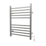 Amba RSWH-B Radiant Square Hardwired + Plug-in Combo 10 Bar Towel Warmer in Brushed