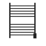 Amba RSWH-MB Radiant Square Hardwired + Plug-in Combo 10 Bar Towel Warmer in Matte Black