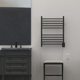 Amba RSWH-MB Radiant Square Hardwired + Plug-in Combo 10 Bar Towel Warmer in Matte Black