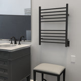 Amba RSWH-MB Radiant Square Hardwired + Plug-in Combo 10 Bar Towel Warmer in Matte Black