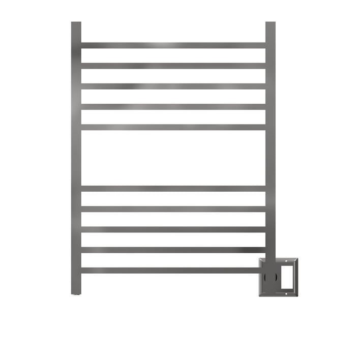 Amba RSWH-P Radiant Square Hardwired + Plug-in Combo 10 Bar Towel Warmer in Polished