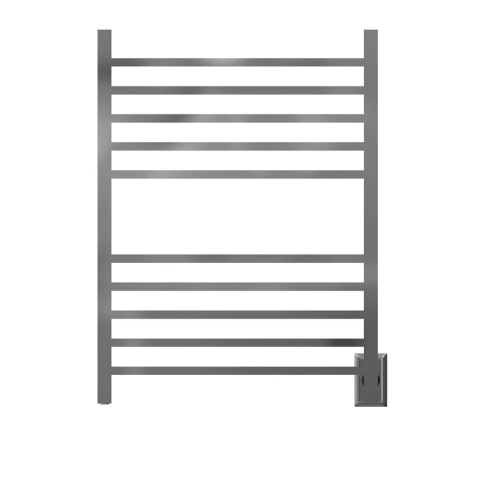 Amba RSWH-P Radiant Square Hardwired + Plug-in Combo 10 Bar Towel Warmer in Polished