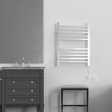 Amba RSWH-P Radiant Square Hardwired + Plug-in Combo 10 Bar Towel Warmer in Polished