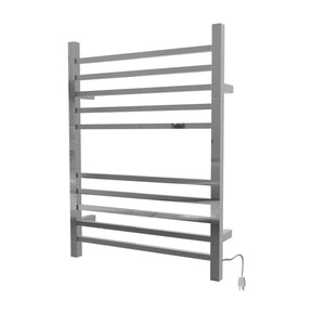 Amba RSWH-P Radiant Square Hardwired + Plug-in Combo 10 Bar Towel Warmer in Polished