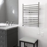 Amba RSWH-P Radiant Square Hardwired + Plug-in Combo 10 Bar Towel Warmer in Polished