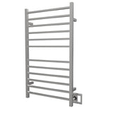 Amba RSWHL-B Radiant Large Square Hardwired + Plug-in Combo 12 Bar Towel Warmer in Brushed