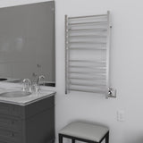 Amba RSWHL-B Radiant Large Square Hardwired + Plug-in Combo 12 Bar Towel Warmer in Brushed