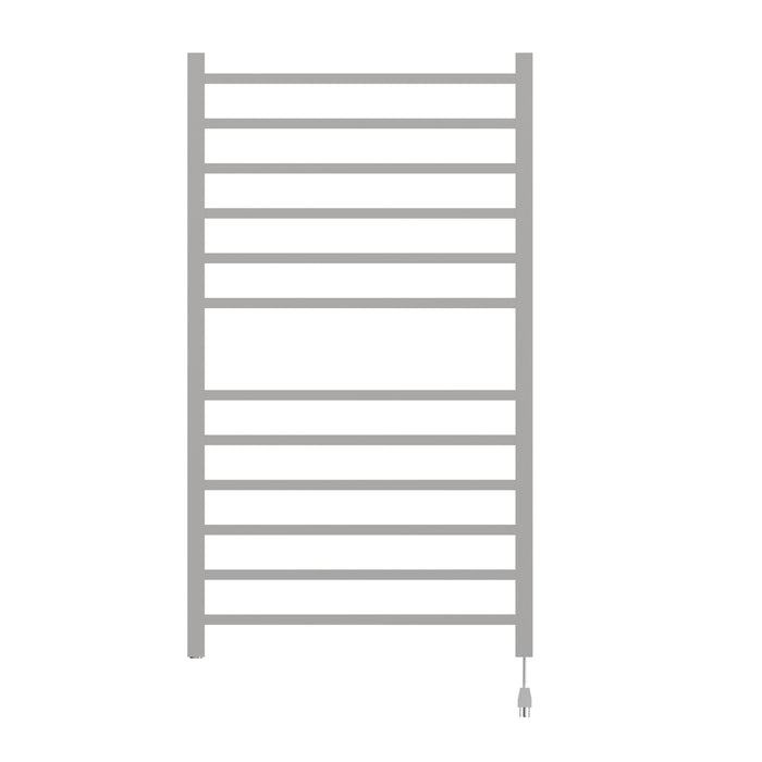 Amba RSWHL-B Radiant Large Square Hardwired + Plug-in Combo 12 Bar Towel Warmer in Brushed