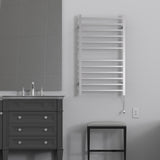 Amba RSWHL-B Radiant Large Square Hardwired + Plug-in Combo 12 Bar Towel Warmer in Brushed