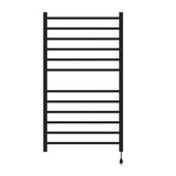 Amba RSWHL-MB Radiant Large Square Hardwired + Plug-in Combo 12 Bar Towel Warmer in Matte Black