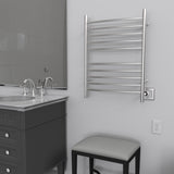 Amba RWH-CB Radiant Hardwired + Plug-in Combo Curved 10 Bar Towel Warmer in Brushed