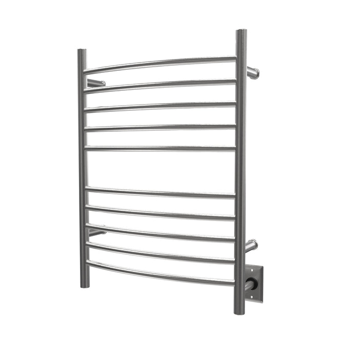 Amba RWH-CB Radiant Hardwired + Plug-in Combo Curved 10 Bar Towel Warmer in Brushed