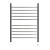 Amba RWH-CB Radiant Hardwired + Plug-in Combo Curved 10 Bar Towel Warmer in Brushed