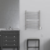 Amba RWH-CP Radiant Hardwired + Plug-in Combo Curved 10 Bar Towel Warmer in Polished