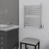 Amba RWH-CP Radiant Hardwired + Plug-in Combo Curved 10 Bar Towel Warmer in Polished