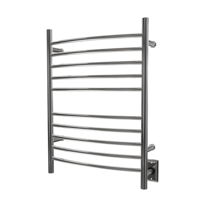 Amba RWH-CP Radiant Hardwired + Plug-in Combo Curved 10 Bar Towel Warmer in Polished