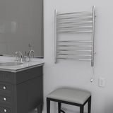 Amba RWH-CP Radiant Hardwired + Plug-in Combo Curved 10 Bar Towel Warmer in Polished