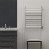 Amba RWH-SB Radiant Hardwired + Plug-in Combo Straight 10 Bar Towel Warmer in Brushed