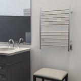 Amba RWH Radiant Hardwired Straight 10 Bar Towel Warmer with a Plug-in Combo