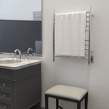 Amba RWH-SB Radiant Hardwired + Plug-in Combo Straight 10 Bar Towel Warmer in Brushed