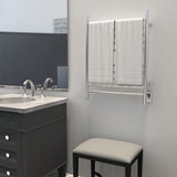 Amba RWH-SB Radiant Hardwired + Plug-in Combo Straight 10 Bar Towel Warmer in Brushed