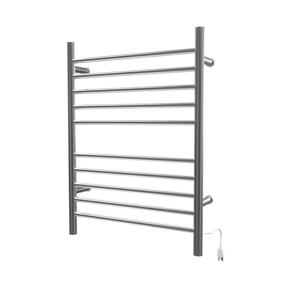 Amba RWH-SB Radiant Hardwired + Plug-in Combo Straight 10 Bar Towel Warmer in Brushed