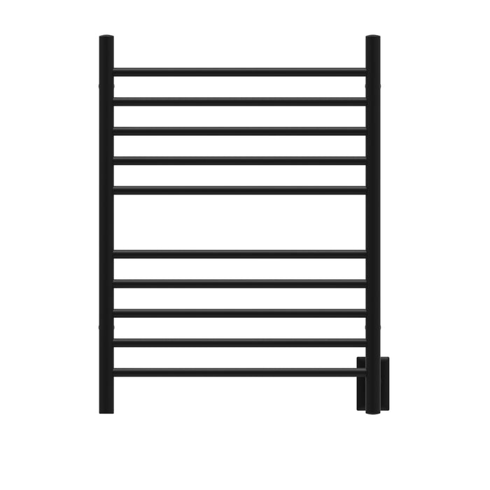 Amba RWH-SMB Radiant Hardwired + Plug-in Combo Straight 10 Bar Towel Warmer in Matte Black