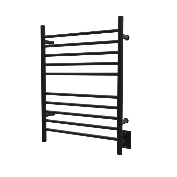 Amba RWH-SMB Radiant Hardwired + Plug-in Combo Straight 10 Bar Towel Warmer in Matte Black