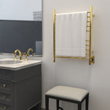 Amba RWH-SPG Radiant Hardwired + Plug-in Combo Straight 10 Bar Towel Warmer in Polished Gold