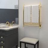 Amba RWH-SPG Radiant Hardwired + Plug-in Combo Straight 10 Bar Towel Warmer in Polished Gold