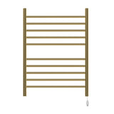 Amba RWH-SPG Radiant Hardwired + Plug-in Combo Straight 10 Bar Towel Warmer in Polished Gold