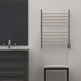 Amba RWH-SP Radiant Hardwired + Plug-in Combo Straight 10 Bar Towel Warmer in Polished