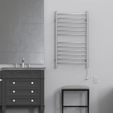 Amba RWHL-CB Radiant Large Hardwired + Plug-in Combo Curved 12 Bar Towel Warmer in Brushed