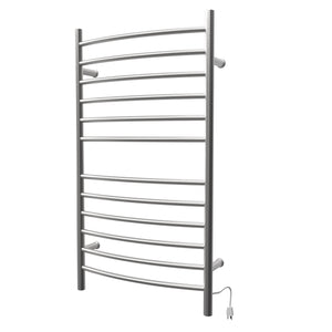 Amba RWHL-CB Radiant Large Hardwired + Plug-in Combo Curved 12 Bar Towel Warmer in Brushed